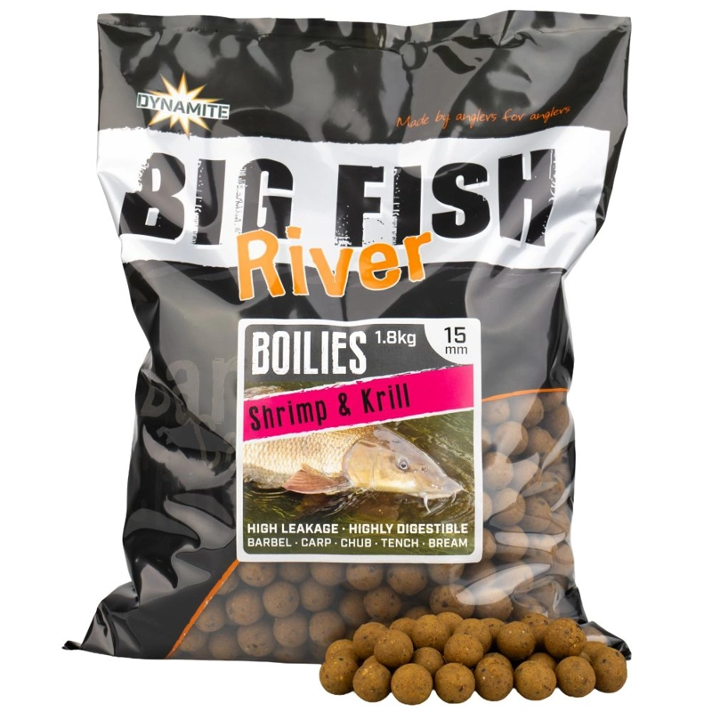 Dynamite Baits Big Fish River Boilies Shrimp & Krill 15mm 1.8kg